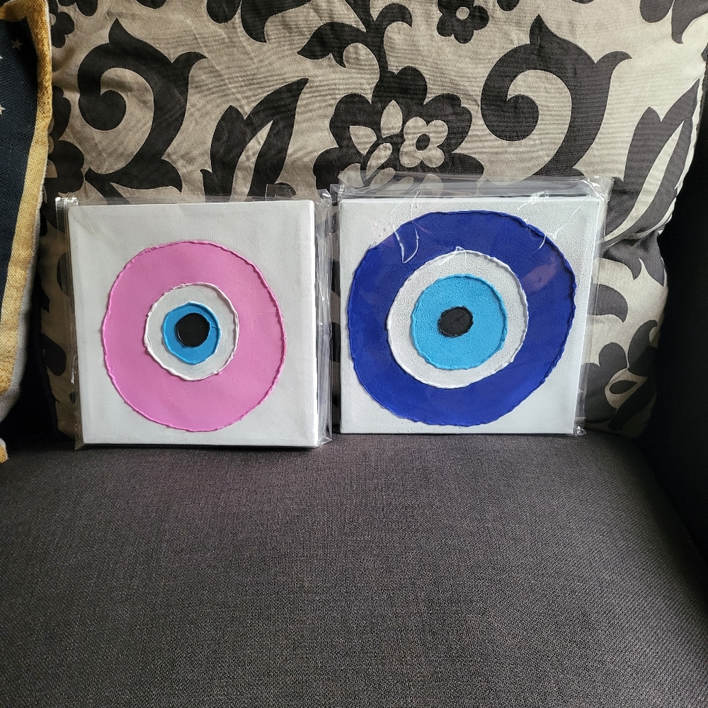 Hand Made Blue & Pink Evil Eye Zen